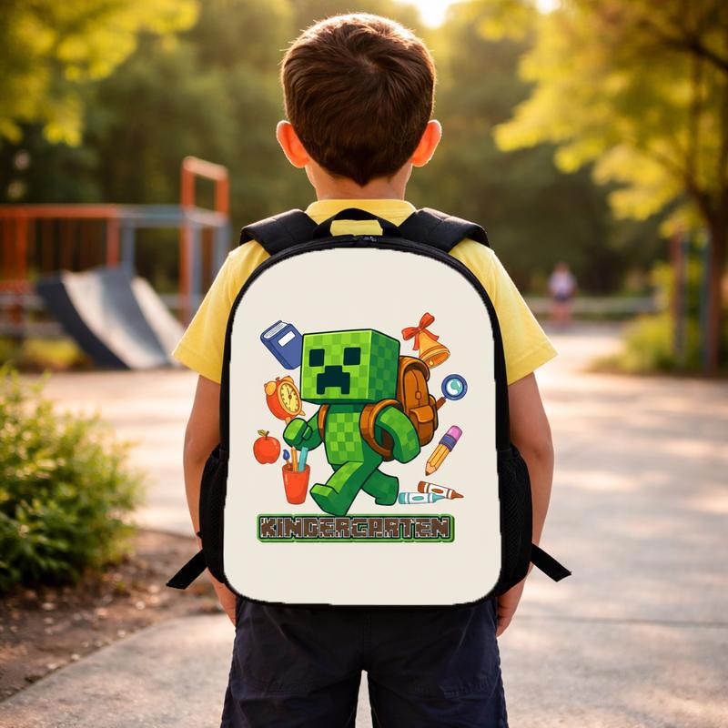 Kindergarten Ready Pixel Backpack - Gamer School Style Custom Backpack