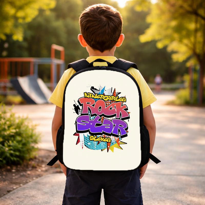 Kindergarten Rock Star Backpack - Personalized Students Bag Custom Backpack Kindergarten Rock Star Backpack - Personalized Students Bag Custom Backpack