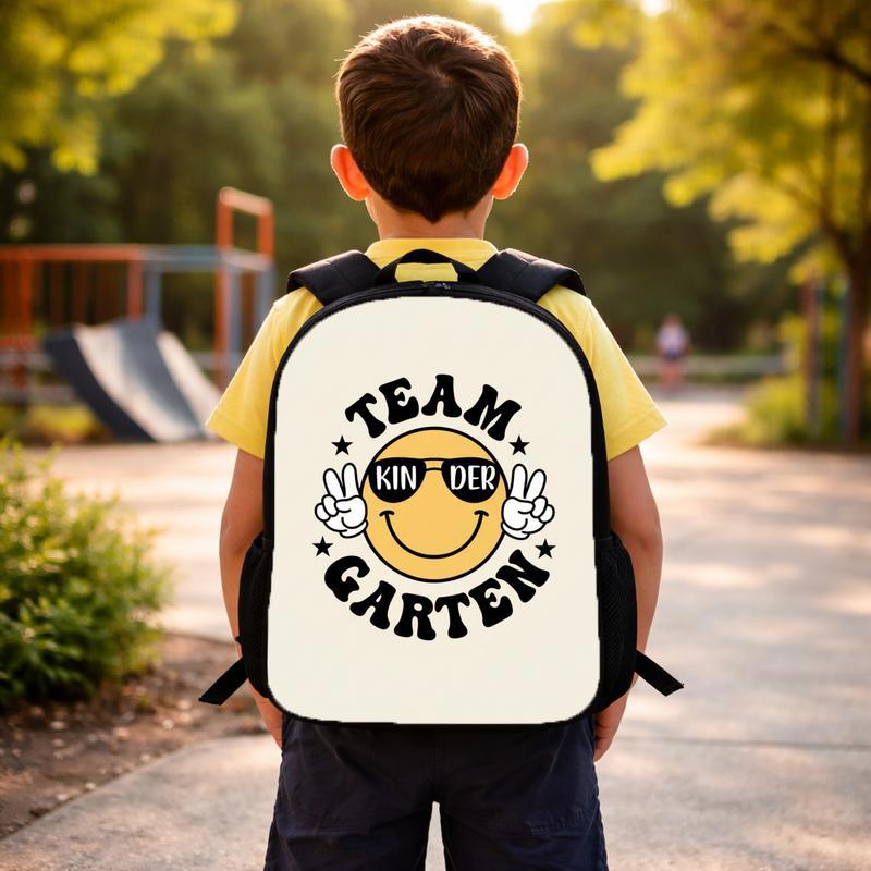 Kindergarten Squad Backpack - Smiley Face School Style Custom Backpack