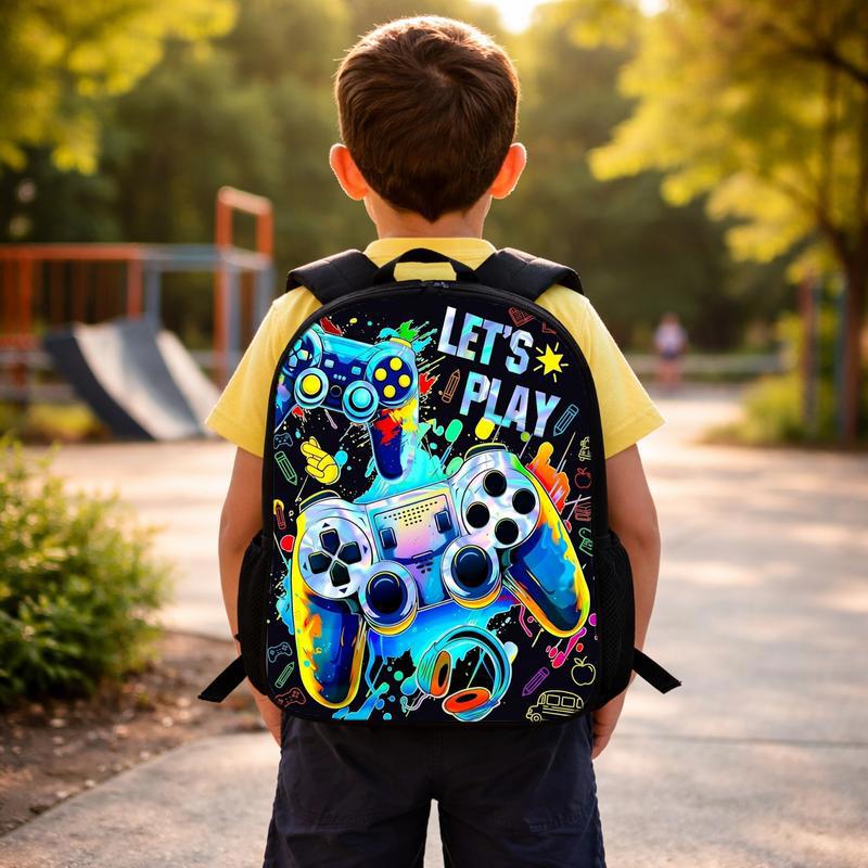 Let’s Play Gamer Backpack - Color Splash Back To School Custom Backpack Let’s Play Gamer Backpack - Color Splash Back To School Custom Backpack