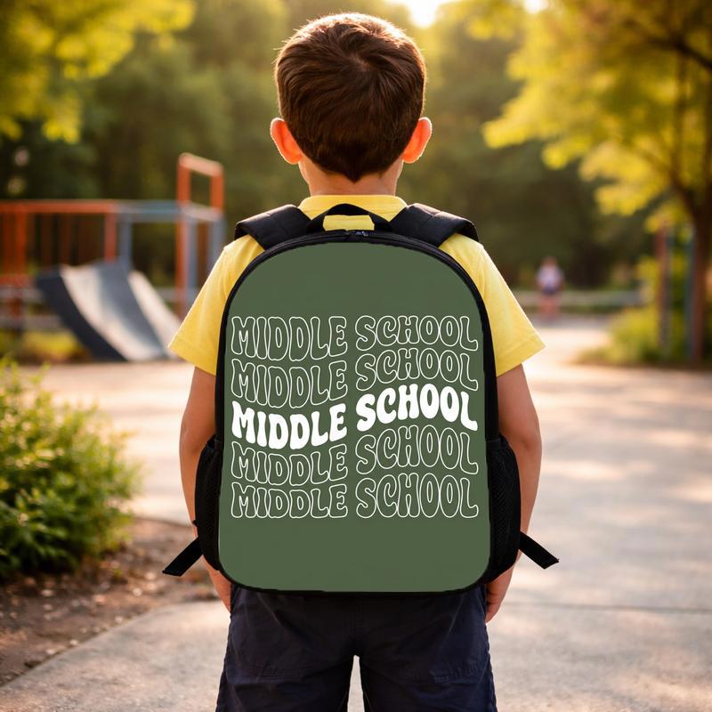 Middle School Backpack - Back To School Minimal Trend Style Custom Backpack