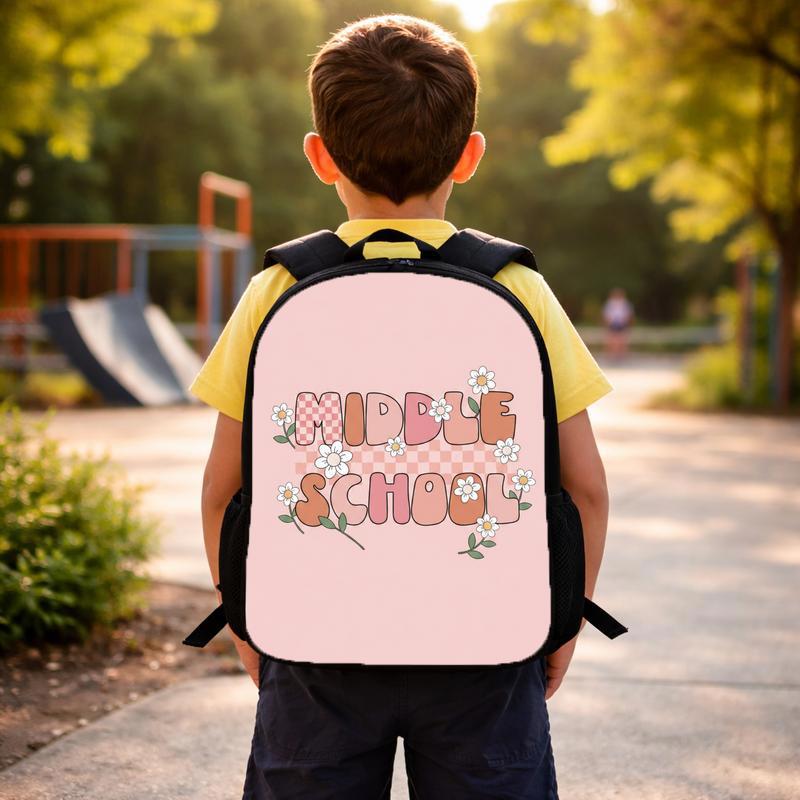 Middle School Backpack - Cute Floral Back To School Style Custom Backpack Middle School Backpack - Cute Floral Back To School Style Custom Backpack