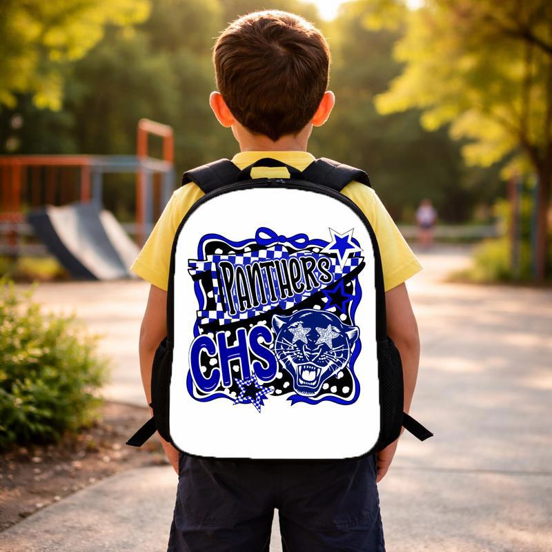 Middle School Panther Mascot Custom Backpack