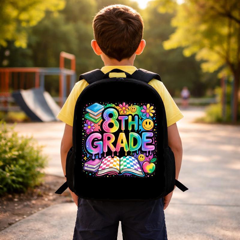 Middle School 8th Grade Backpack - Bright Back To School Fun Custom Backpack Middle School 8th Grade Backpack - Bright Back To School Fun Custom Backpack