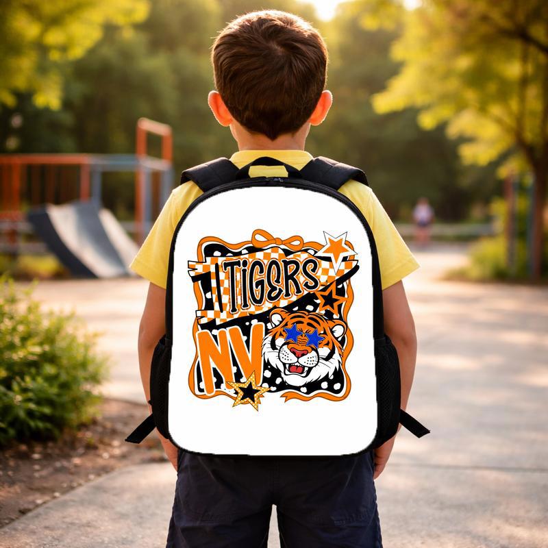 Middle School Tiger Mascot Custom Backpack Middle School Tiger Mascot Custom Backpack