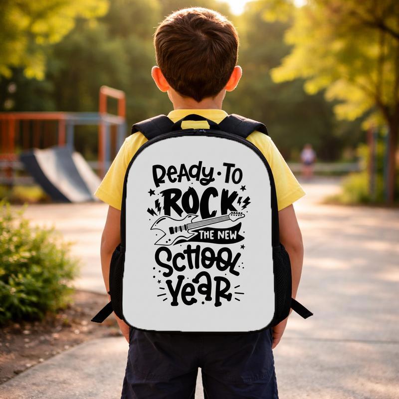 New School Year Backpack With Bold Rock Vibes For Kids Custom Backpack New School Year Backpack With Bold Rock Vibes For Kids Custom Backpack
