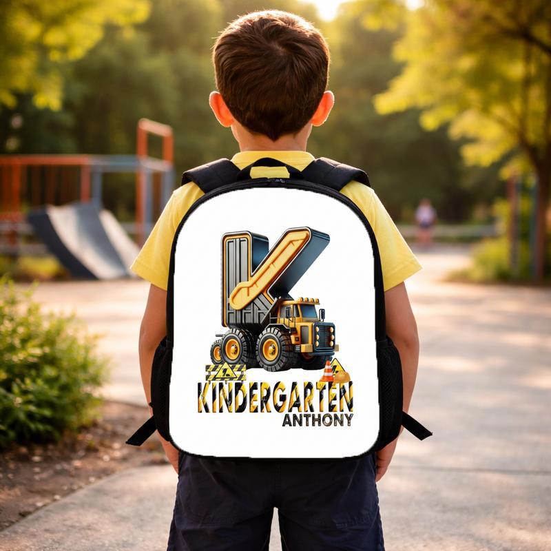 Personalized Dump Truck Backpack - Kindergarten Boy Gift Custom Backpack Personalized Dump Truck Backpack - Kindergarten Boy Gift Custom Backpack