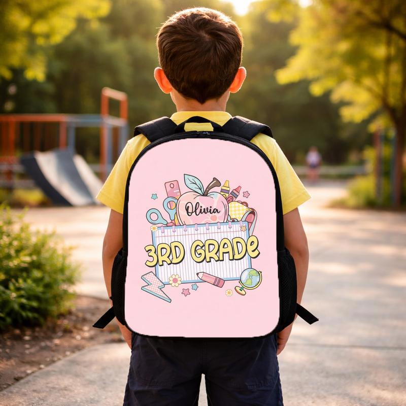Personalized Elementary School Name Backpack - Cute Gift For Girls Custom Backpack