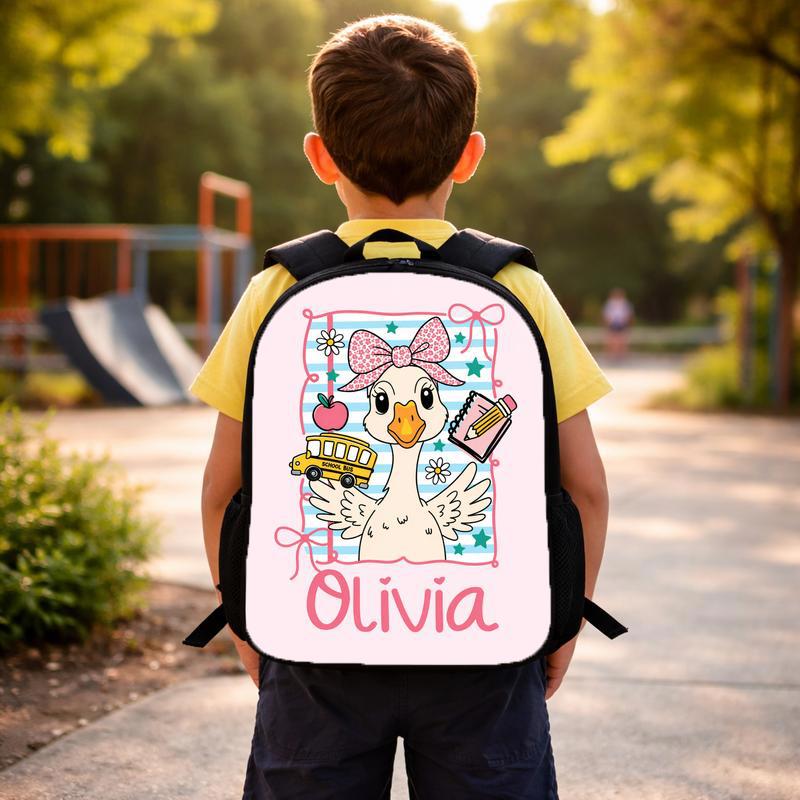 Personalized Goose Backpack - Cute Back To School Kids Custom Backpack