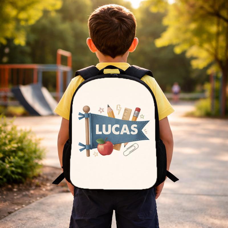 Personalized Kids Backpack - Elementary School Name Design Custom Backpack Personalized Kids Backpack - Elementary School Name Design Custom Backpack