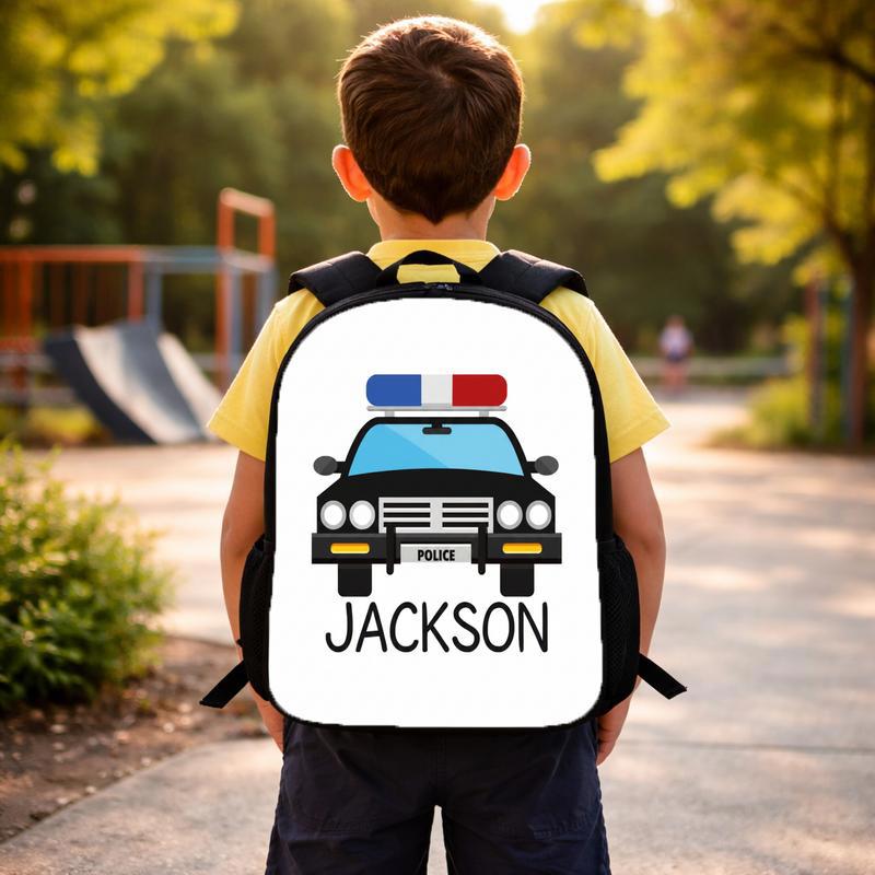 Personalized Police Car Backpack - Back To School Kids Gift Custom Backpack Personalized Police Car Backpack - Back To School Kids Gift Custom Backpack