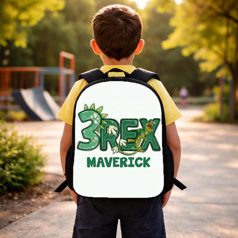 Personalized 3 Rex Dinosaur Backpack - Back To School Kids Gift Custom Backpack