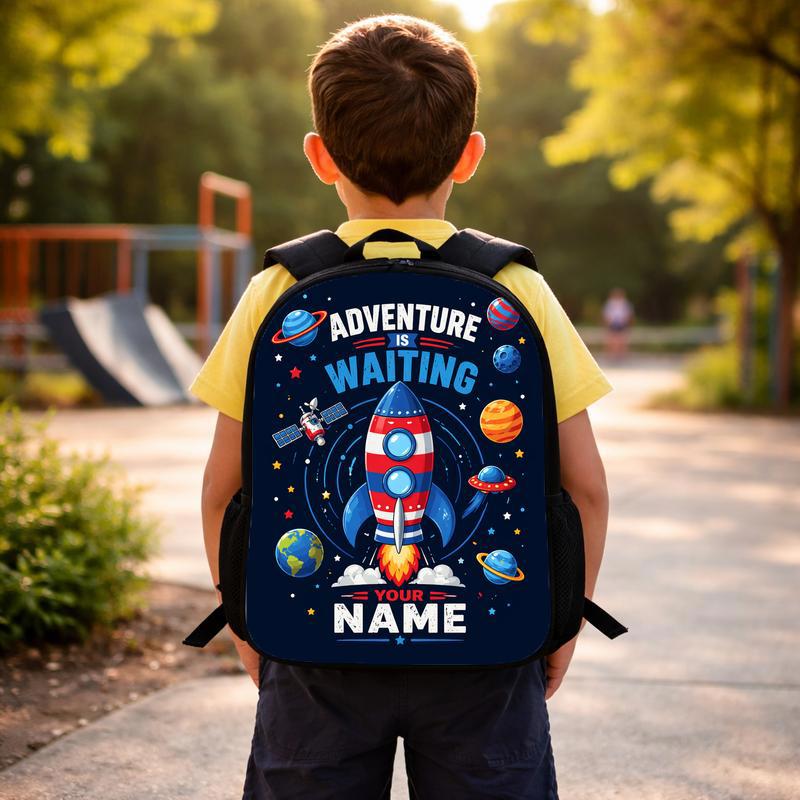 Personalized Rocket School Backpack Kids - Adventure Is Waiting Custom Backpack Personalized Rocket School Backpack Kids - Adventure Is Waiting Custom Backpack