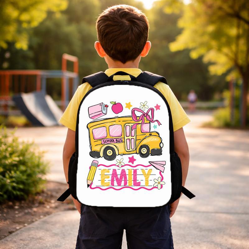 Personalized School Bus Backpack - Cute Kids Style Custom Backpack Personalized School Bus Backpack - Cute Kids Style Custom Backpack