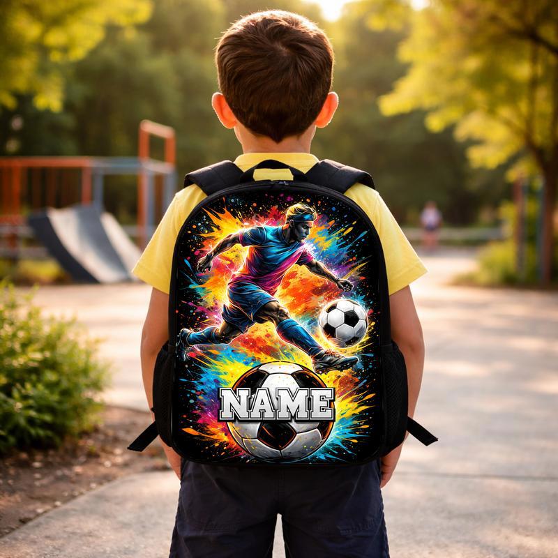 Personalized Soccer Backpack With Name - Color Splash Design Custom Backpack