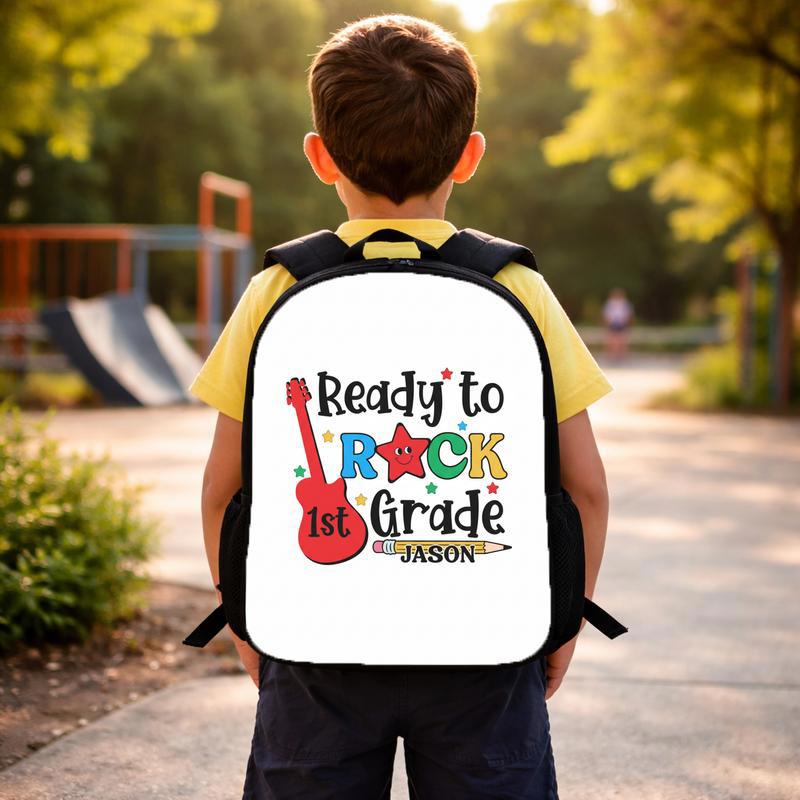 Personalized 1st Grade Backpack For Little Rockstars Custom Backpack Personalized 1st Grade Backpack For Little Rockstars Custom Backpack