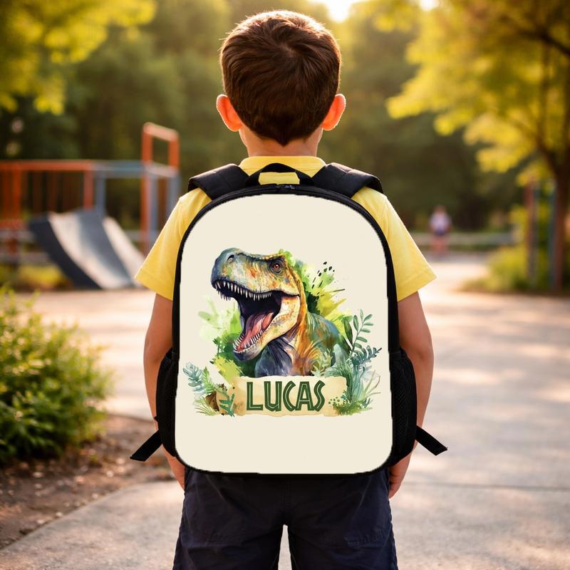 Personalized T-Rex Dinosaur Backpack - Custom Name Kids Style Custom Backpack