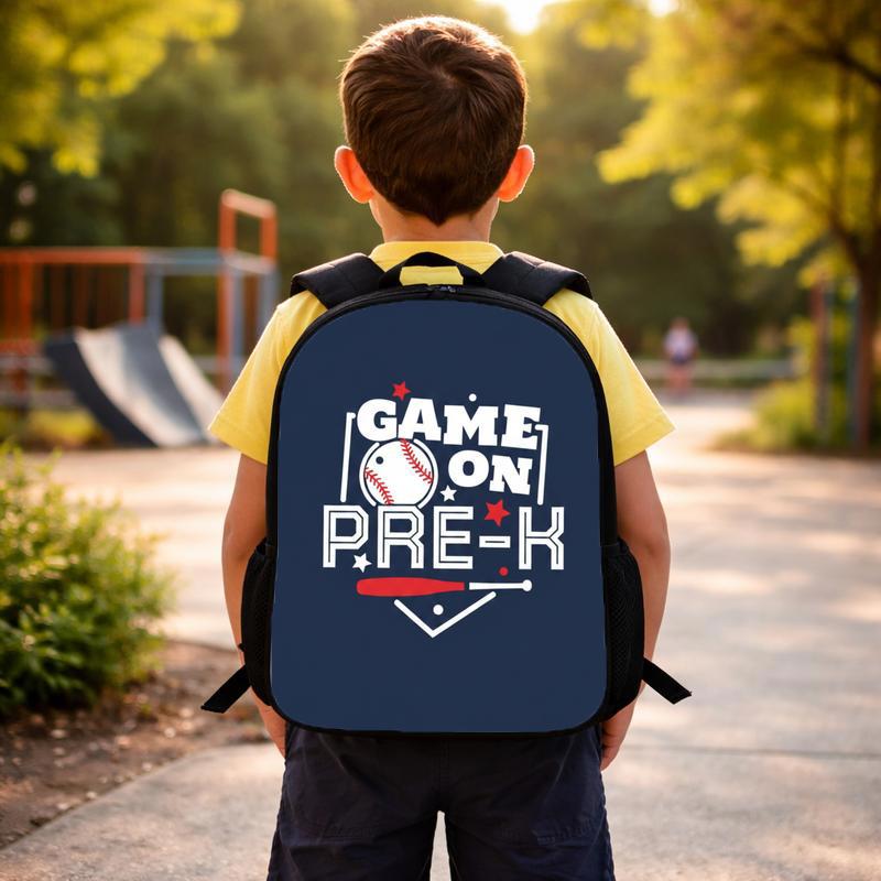 Pre K Baseball Backpack - Back To School Game On Kids Custom Backpack Pre K Baseball Backpack - Back To School Game On Kids Custom Backpack