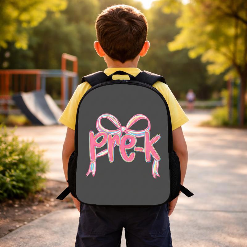 Pre-K Bow Backpack - Cute Back To School Kids Custom Backpack