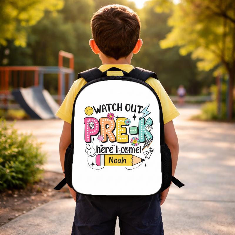 Pre-K Here I Come Backpack - Cute Back To School Look Custom Backpack Pre-K Here I Come Backpack - Cute Back To School Look Custom Backpack