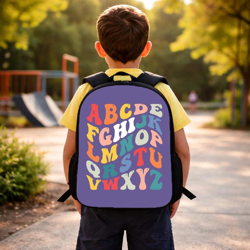 Preschool Backpack - Playful Alphabet Kids Style Custom Backpack