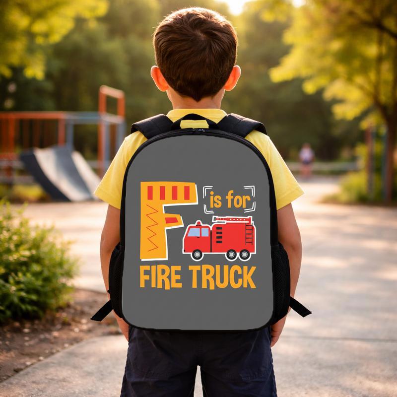 Preschool Fire Truck Backpack - Alphabet Learning Kids Bag Custom Backpack Preschool Fire Truck Backpack - Alphabet Learning Kids Bag Custom Backpack