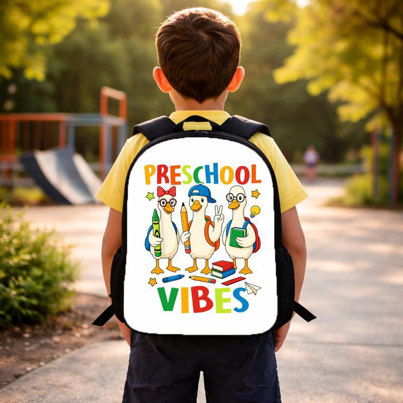 Preschool Vibes Goose Backpack - Colorful Back To School Kids Custom Backpack Preschool Vibes Goose Backpack - Colorful Back To School Kids Custom Backpack