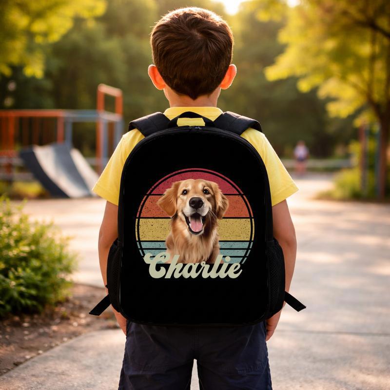Retro Custom Dog Portrait Custom Backpack Retro Custom Dog Portrait Custom Backpack