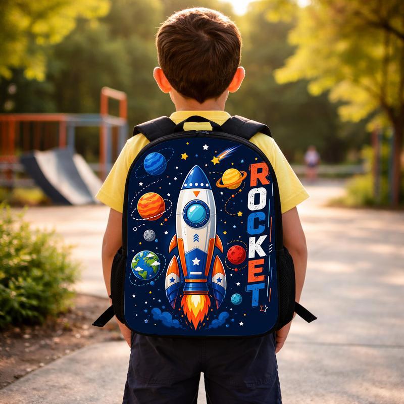 Rocket Backpack Kids - Back To School Space Adventure Custom Backpack