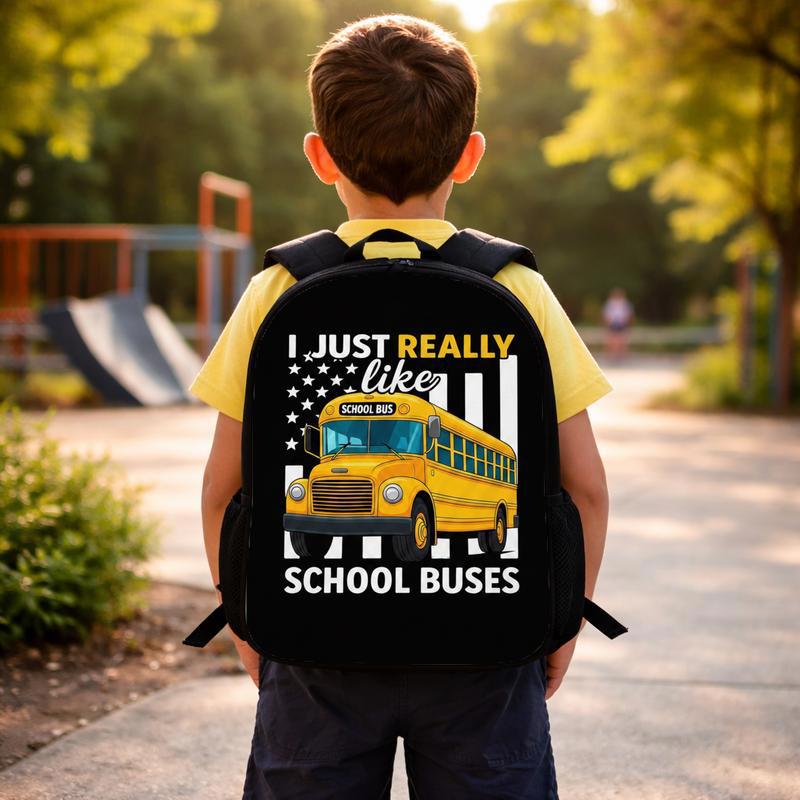 School Bus Lover Backpack - Back To School Kids Gift Custom Backpack