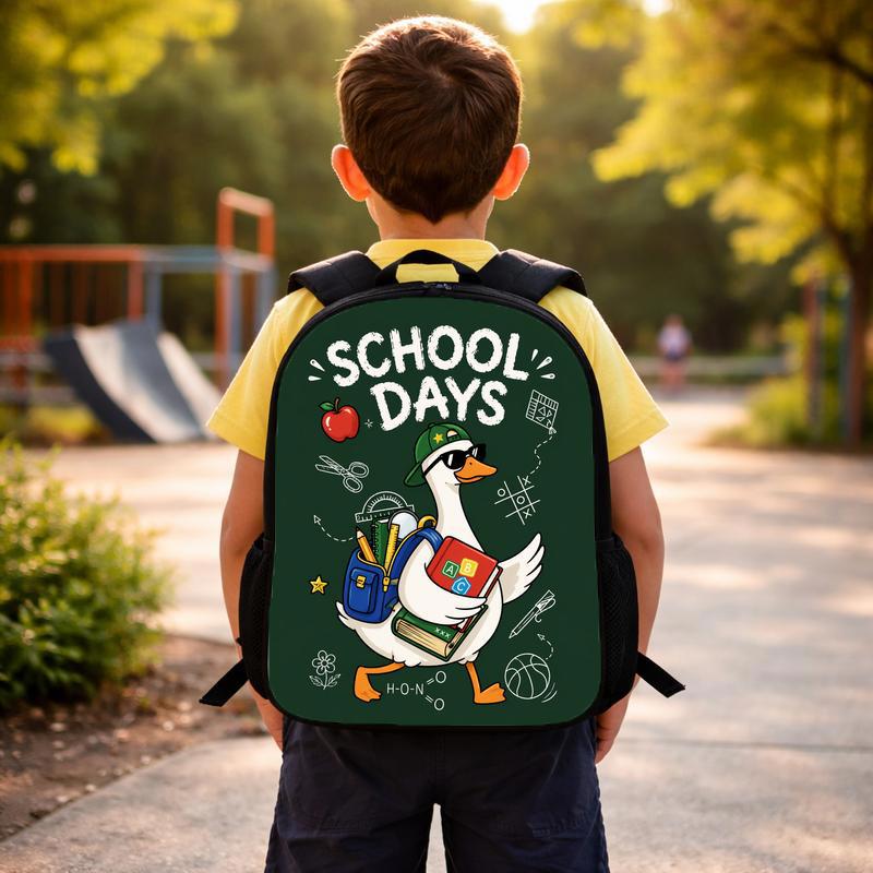 School Days Goose Backpack - Cool Duck Back To School Kids Custom Backpack School Days Goose Backpack - Cool Duck Back To School Kids Custom Backpack