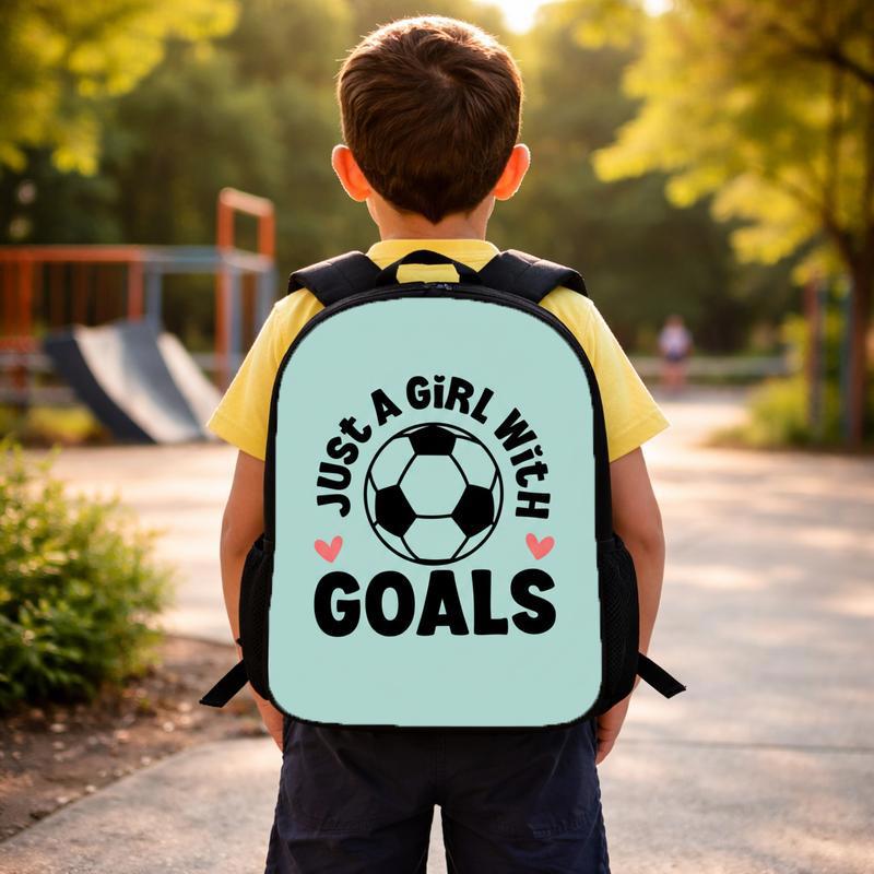 Soccer Goals Backpack - Cute Girls Back To School Bag Custom Backpack Soccer Goals Backpack - Cute Girls Back To School Bag Custom Backpack