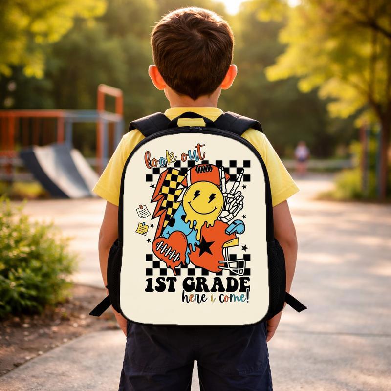 1st Grade Ready Rock N Roll Backpack - Cool Back To School Style Custom Backpack