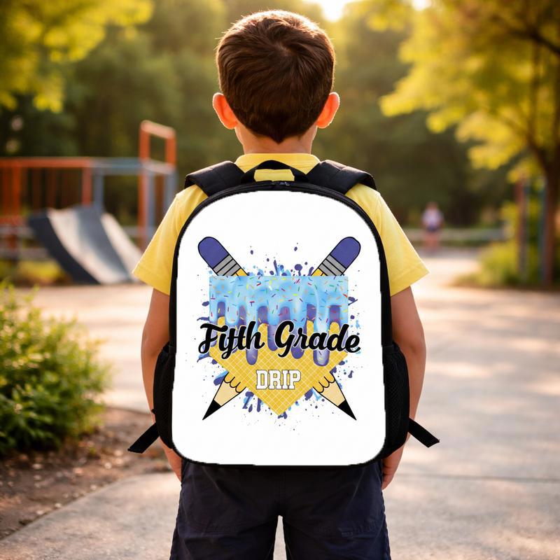 5th Grade Drip Backpack - Back To School Baseball Kids Style Custom Backpack 5th Grade Drip Backpack - Back To School Baseball Kids Style Custom Backpack