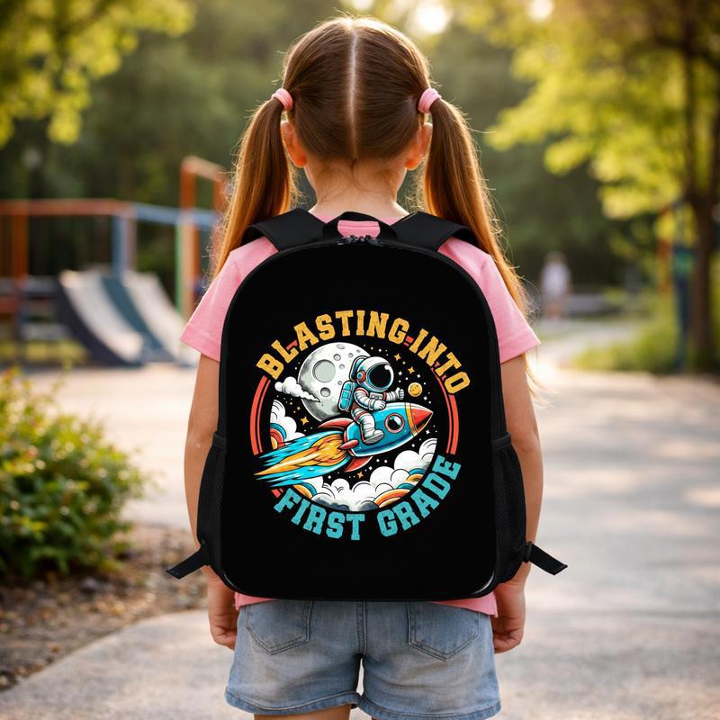 Astronaut Rocket Backpack Kids - Back To School First Grade Custom Backpack Astronaut Rocket Backpack Kids - Back To School First Grade Custom Backpack