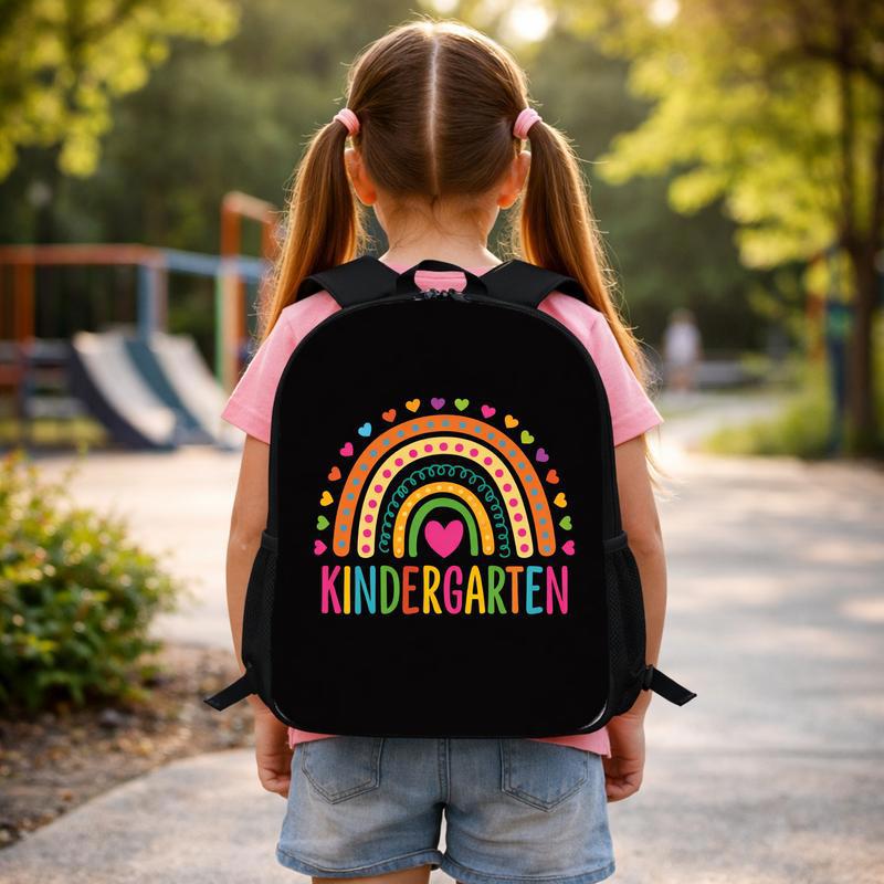 Back To School Backpack - Bright Rainbow Kindergarten Style Custom Backpack Back To School Backpack - Bright Rainbow Kindergarten Style Custom Backpack