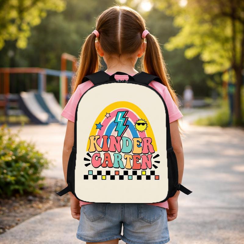 Back To School Backpack - Fun Kindergarten Rainbow Cool Style Custom Backpack Back To School Backpack - Fun Kindergarten Rainbow Cool Style Custom Backpack