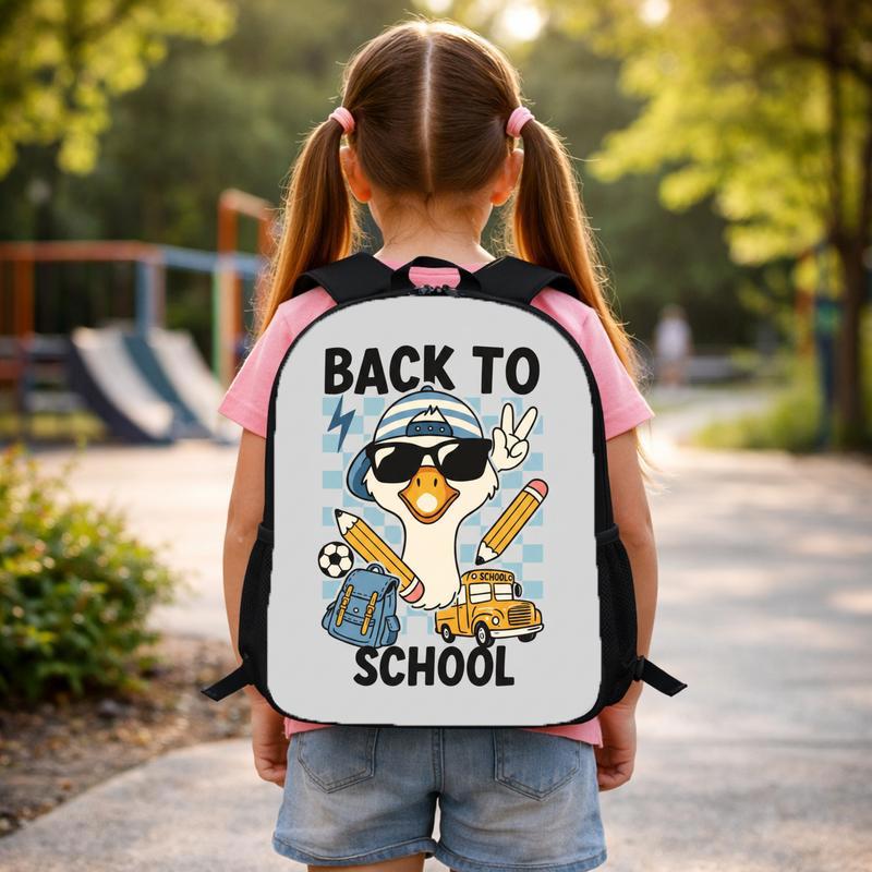 Back To School Goose Backpack - Cool Kids School Custom Backpack