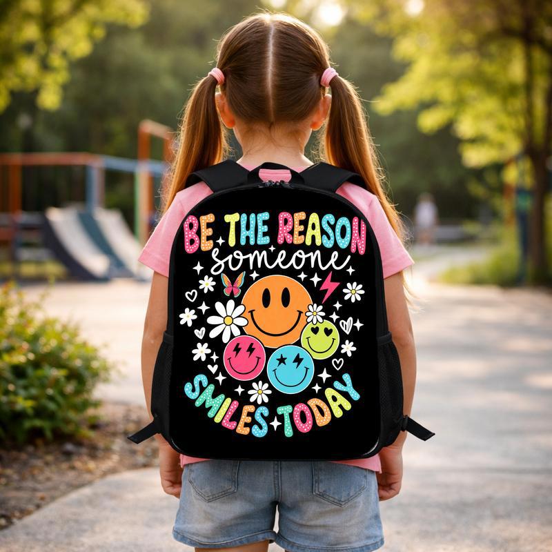 Be The Reason Someone Smiles Backpack - Positive Kids School Bag Custom Backpack