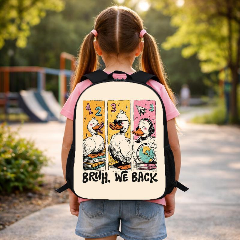 Bruh We Back Goose Backpack - Funny Back To School Kids Custom Backpack Bruh We Back Goose Backpack - Funny Back To School Kids Custom Backpack