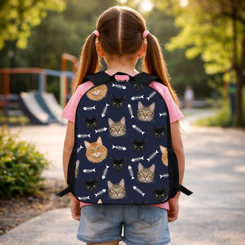 Cats & Fish Bones Custom Backpack Cats & Fish Bones Custom Backpack