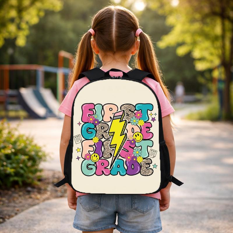 Color Pop Rock First Grade Backpack - Cute Back To School Bag Custom Backpack