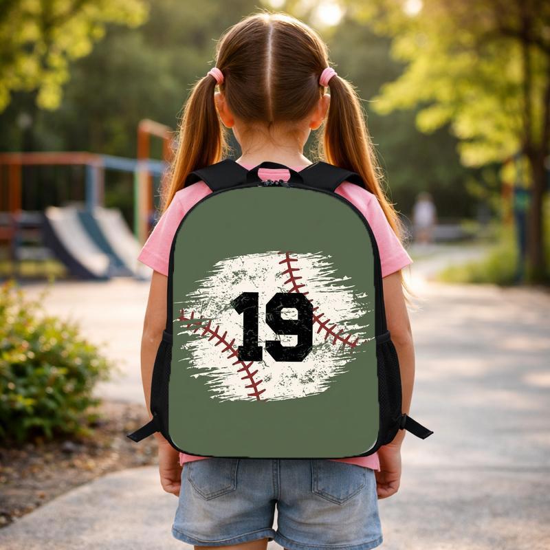 Custom Baseball Number Backpack - Back To School Sports Kids Custom Backpack