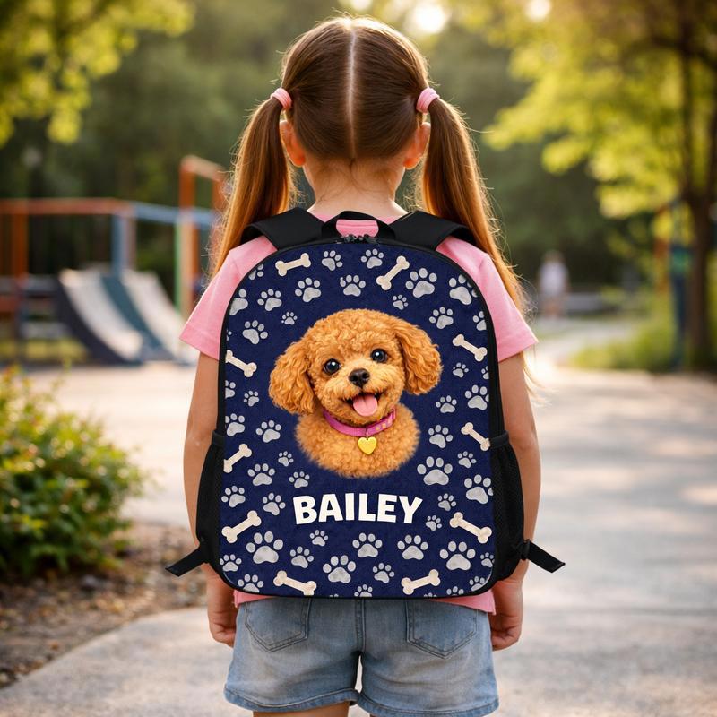 Custom Dog Portrait Custom Backpack
