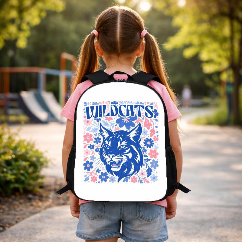 Custom Floral Mascot Backpack - Middle School Spirit Style Custom Backpack