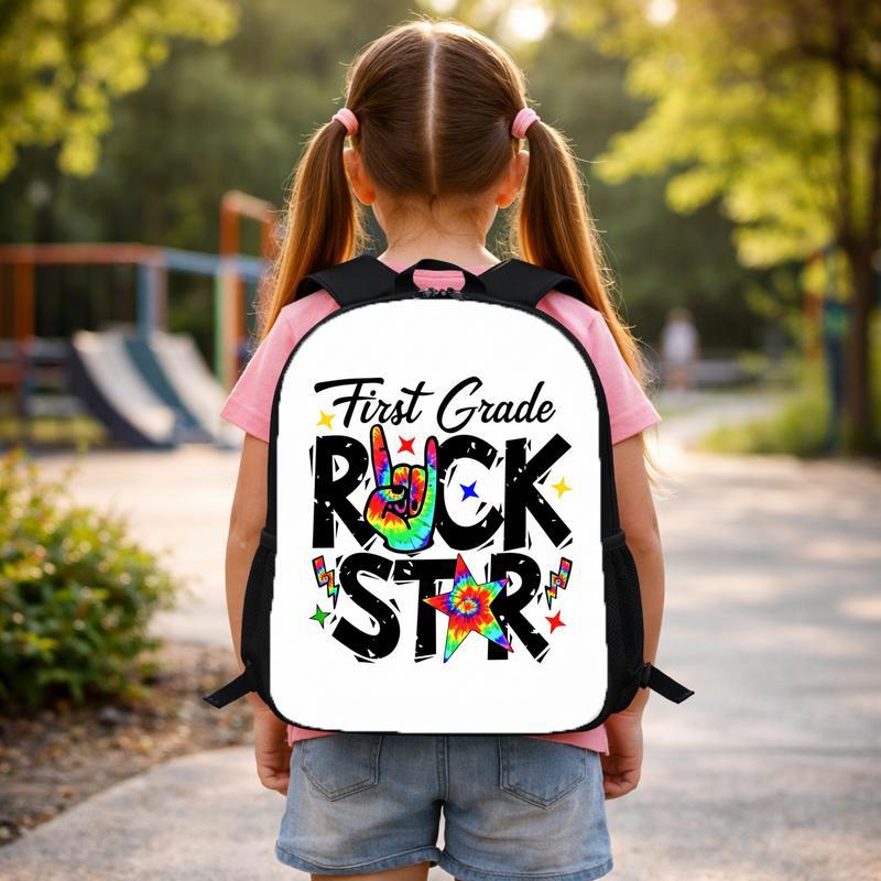 Custom Grade Rock Star Backpack - Kids Back To School Fun Custom Backpack Custom Grade Rock Star Backpack - Kids Back To School Fun Custom Backpack
