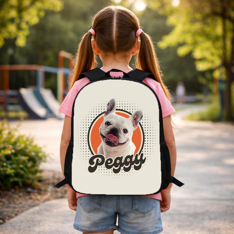 Custom Kid Shirt Pet Photo + Name Custom Dog Portrait Personalized Shirt Custom T Shirts Cat Shirt Tee Dog Shirt For Kids Dog Face Shirt Custom Backpack