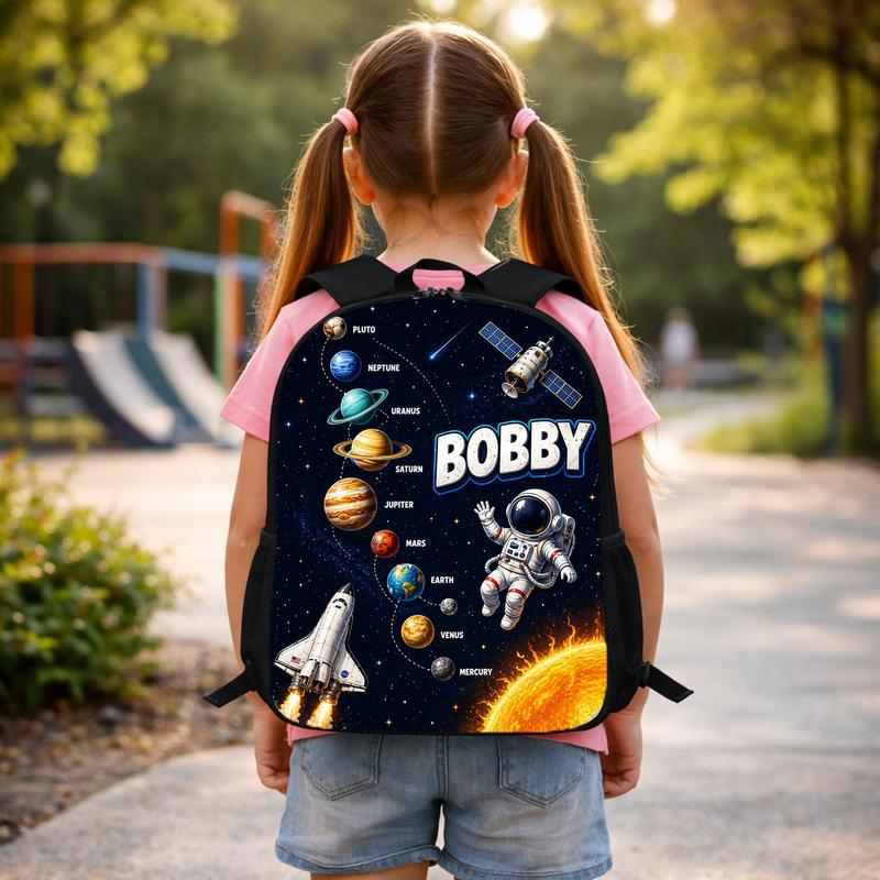 Custom Name Backpack Kids - Solar System Space Explorer Custom Backpack Custom Name Backpack Kids - Solar System Space Explorer Custom Backpack