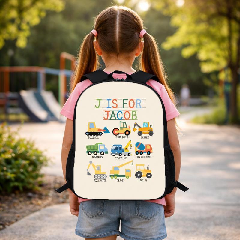 Custom Name Truck Backpack For Boys - Back To School Gift Custom Backpack Custom Name Truck Backpack For Boys - Back To School Gift Custom Backpack