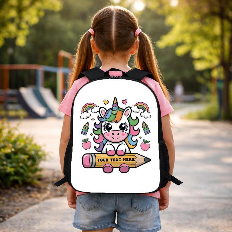 Custom Name Unicorn Backpack Cute Pencil School Design Custom Backpack Custom Name Unicorn Backpack Cute Pencil School Design Custom Backpack